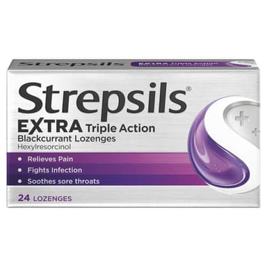 STREPSIL EXTRA BLACKCURRANT SACHET