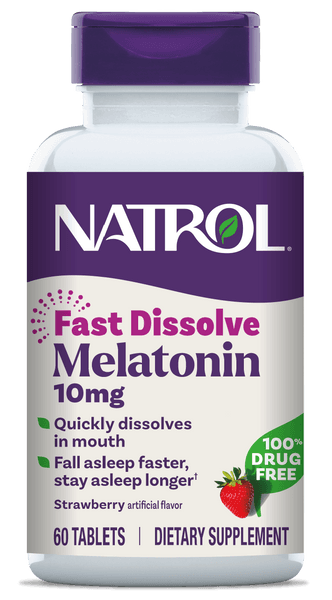 NATROL MELATONINE FAST DISSOLVE STRAWBERRY 10MG X 60 TABS