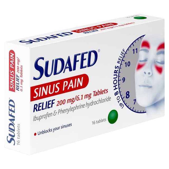 SUDAFED SINUS PAIN X16(BLISTER)