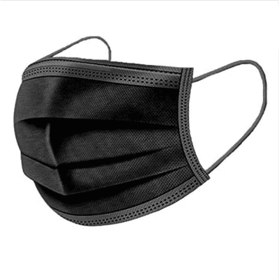 FACE MASK BLACK DISPOSABLE PCS