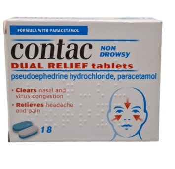 CONTAC DUAL RELIEF X 6 CAPS(BLISTER,EACH)