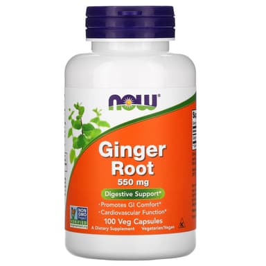 NOW FOODS GINGER CAPSULES 550MG