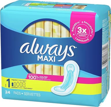 ALWAYS MAXI FEMININE NO WINGS PADS X 24 PCS