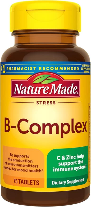 NATURE MADE STRESS B-COMPLEX & VITAMIN C + ZINC X 75 TABS