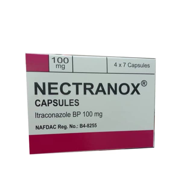 NECTRANOX ITRACONAZOLE 100MG CAPS