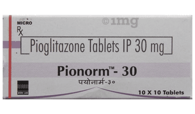 PIONORM - 30 PIOGLITAZONE TABLETS