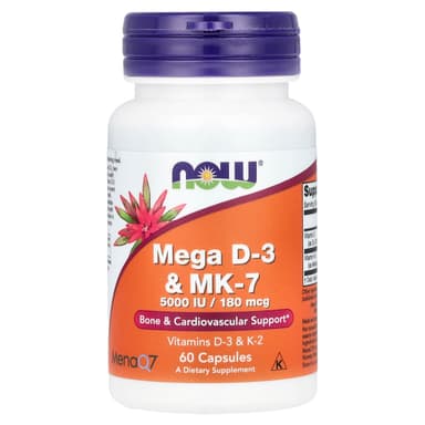 Now Mega D-3 & MK-7 5000IU 60 capsules