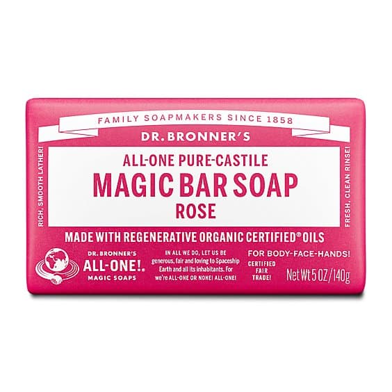 DR. BRONNER'S HEMP ROSE BAR SOAP 140G
