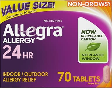 ALLEGRA ALLERGY RELIEF NON-DROWSY 24HR X 70 TABS