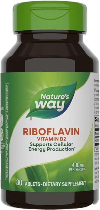 NATURE'S WAY RIBOFLAVIN (VITAMIN B2) 400MG X 30 TABS