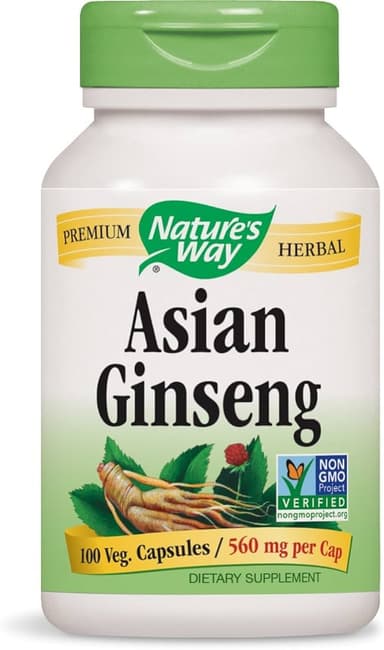 NATURE'S WAY ASIAN GINSENG 1120MG X 100 VEG CAPS