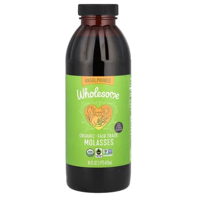 WHOLESOME ORGANIC BLACK STRAP MOLASSES 437ML