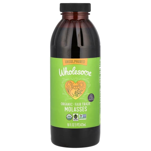 WHOLESOME ORGANIC BLACK STRAP MOLASSES 437ML
