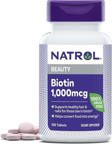 NATROL BIOTIN 1000MCG X 100 TABS