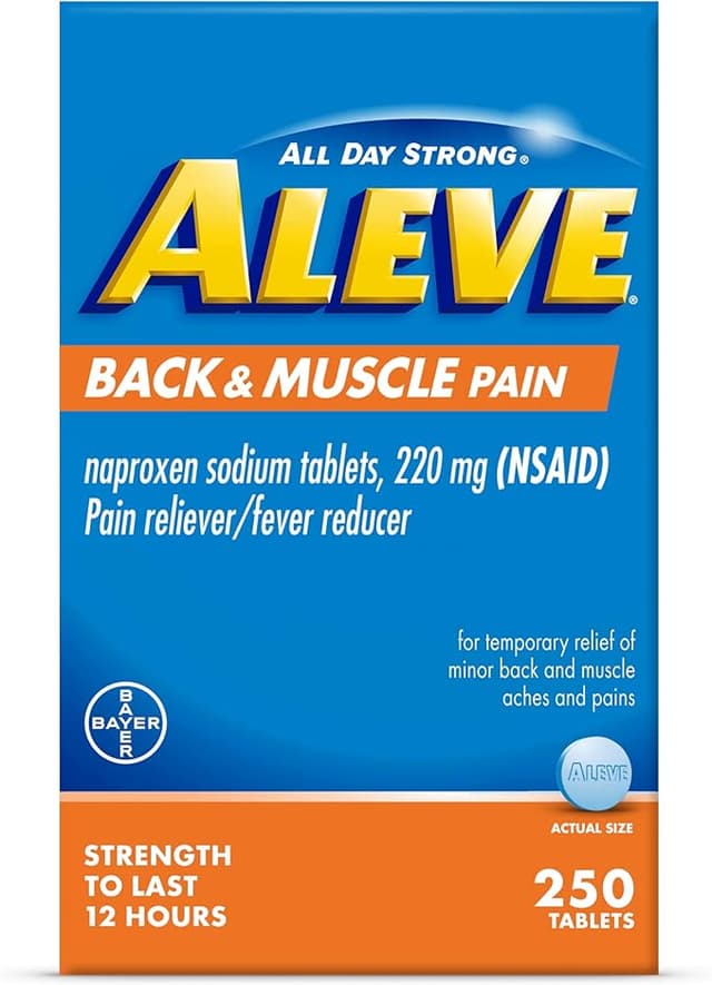 ALEVE BACK AND MUSCLE PAIN 220MG X 250 TABS