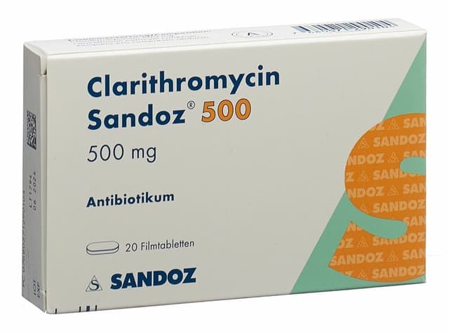 SANDOZ CLARITHROMYCIN 500MG
