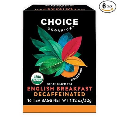 CHOICE ORGANIC BLACK TEA DECAFF