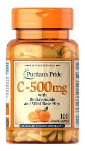 PURITAN VITAMIN C 500MG WITH BIO-FLAVONOIDS AND ROSEHIP X 100 CAPS