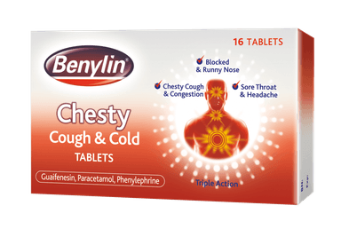 BENYLIN CHESTY COUGH & COLD X 16 TABS(PACK)