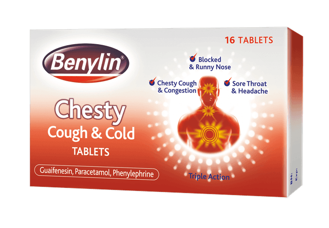 BENYLIN CHESTY COUGH & COLD X 16 TABS(PACK)