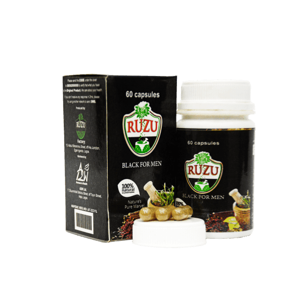 RUZU BLACK FOR MEN CAPSULES X 60