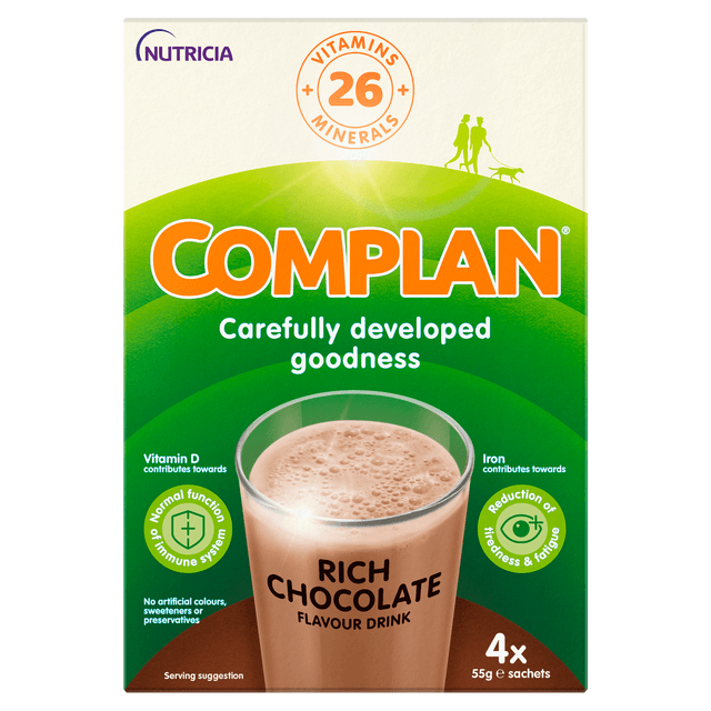 COMPLAN CHOCOLATE 55G X 4 SACHETS