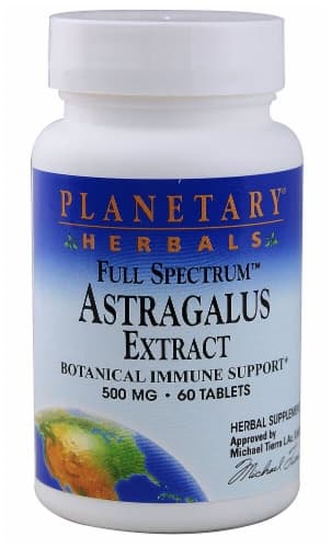 PLANETARY HERBALS ASTRAGALUS EXTRACT 500MG X 60 TABS