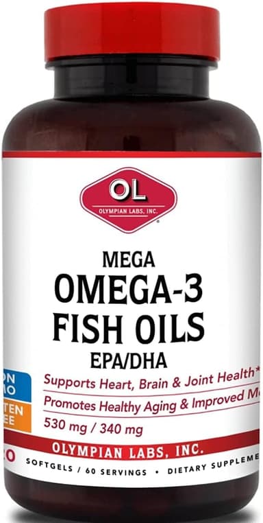 OLYMPIAN LABS MEGA OMEGA 3 FISH OIL X 60 CAPS