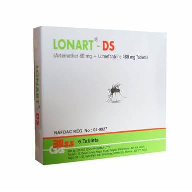 LONART DS 80MG/480MG X 6 TABS