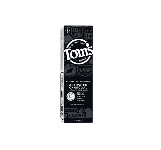 TOMS ACTIVATED CHARCOAL PEPPERMINT