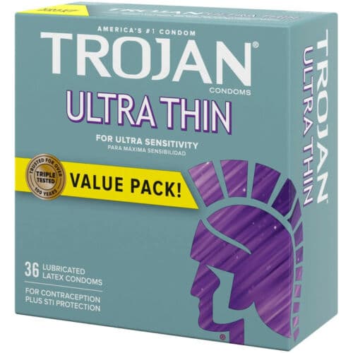 TROJAN SENSITIVITY ULTRA THIN SENSITIVITY LUBRICATED LATEX CONDOMS X 3