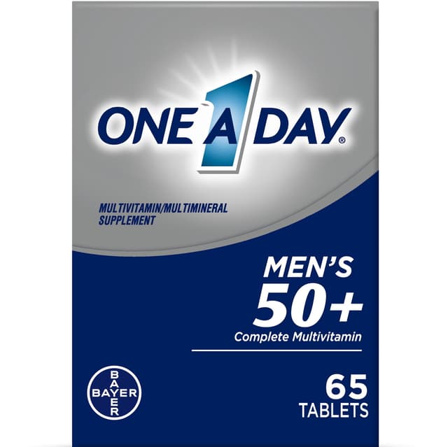 ONE A DAY MEN'S 50+ COMPLETE MULTIVITAMIN X 65 TABS