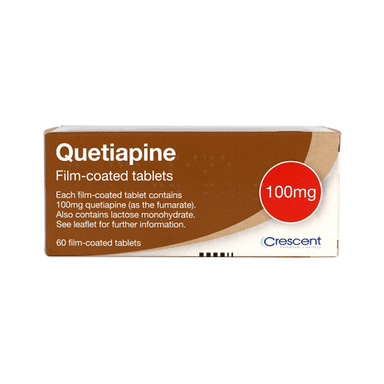 Quetiapine 100mg 60 tablets