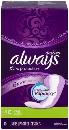 ALWAYS XTRA PROTECTION DAILY LINER LONG X 40 PCS
