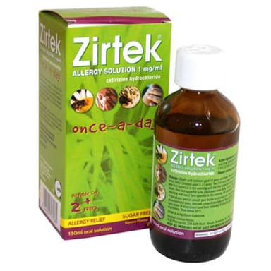 ZIRTEK ALLERGY SOLUTION X 150ML