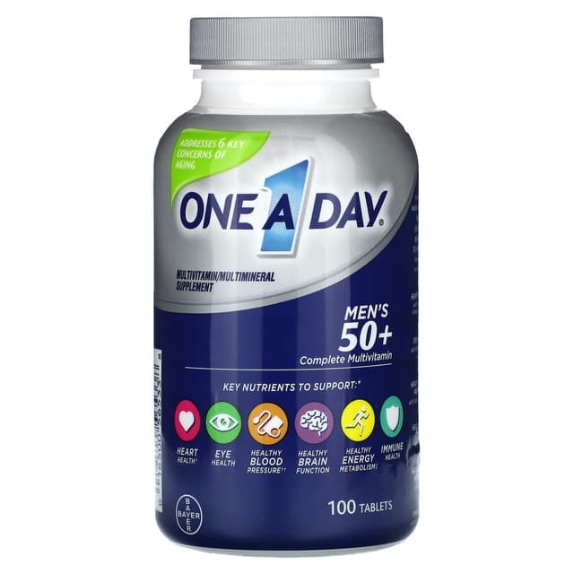 ONE A DAY MEN'S 50+ COMPLETE MULTIVITAMIN X 100 TABS