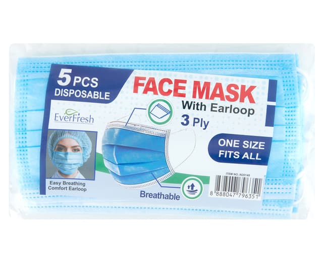 DISPOSABLE FACE MASK X5(PACK)