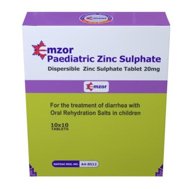 EMZOR PAEDIATRIC ZINC TABLETS SACHET