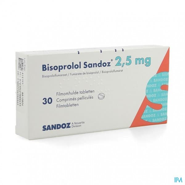 BISOPROLOL SANDOZ 2.5MG X 28 TABS