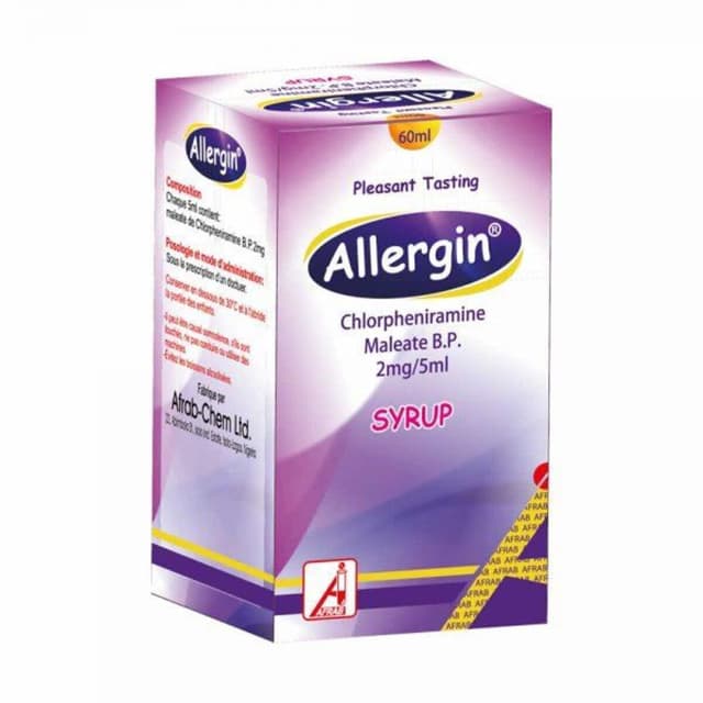 ALLERGIN 2MG/5ML SYRUP 60ML