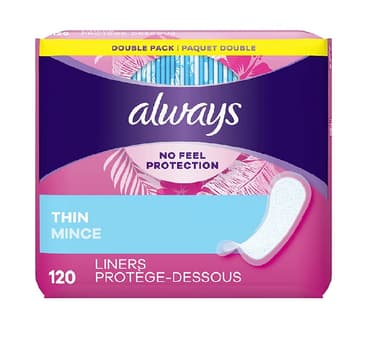 ALWAYS INCREDIBLY DAILY THIN PANTI LINERS REGULAR ABSORBENCY X 120 PCS