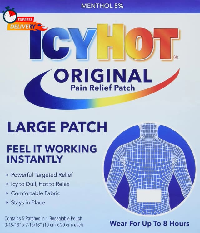 ICYHOT MEDICATED PATCHES EXTRA STRENGTH RELIEF FOR LARGE AREA