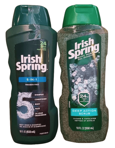 IRISH SPRING 5-IN-1 BODY WASH AND SHAMPOO GEL 532ML