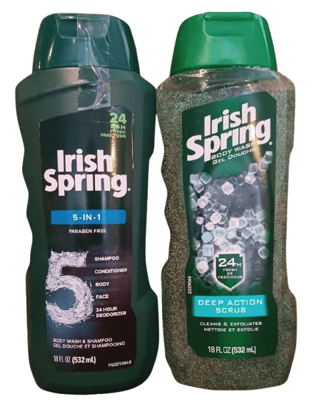 IRISH SPRING 5-IN-1 BODY WASH AND SHAMPOO GEL 532ML