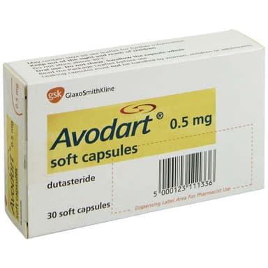 Avodart 0.5mg tablets pack