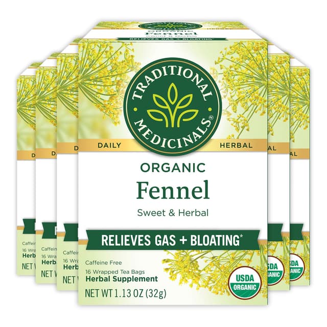 TRADITIONAL MEDICINALS ORAGANIC FENNEL TEA-16 TEA BAGS