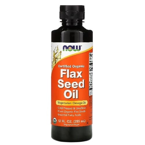 NOW ORGANIC FLAX SEED OIL - 355ML