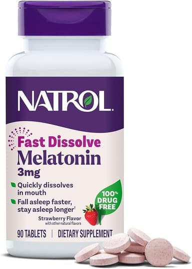 NATROL MELATONIN FAST-DISSOLVE 3MG X 90 TABS