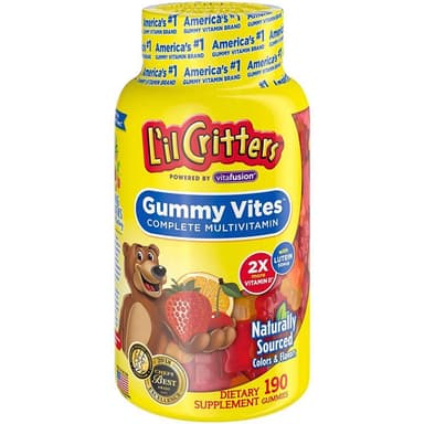 L'IL CRITTERS GUMMY VITES CHILDREN DAILY MULTIVITAMIN X 190 TABS