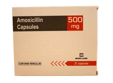 AMOXICILLIN 500GM CAP X21 BROWN&BURKE
